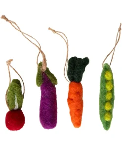 Joe Browns Set Of 4 Very Veggie Hanging Christmas Decorations- Home Accessories|Christmas Homeware
