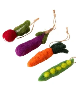 Joe Browns Set Of 4 Very Veggie Hanging Christmas Decorations- Home Accessories|Christmas Homeware