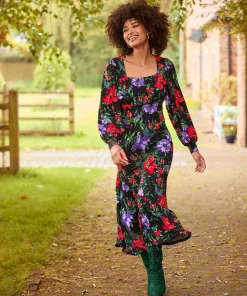 Joe Browns Shona Floral Jersey Dress-Women Dresses