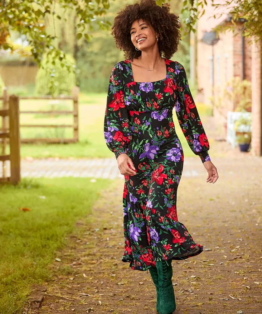 Joe Browns Shona Floral Jersey Dress-Women Dresses
