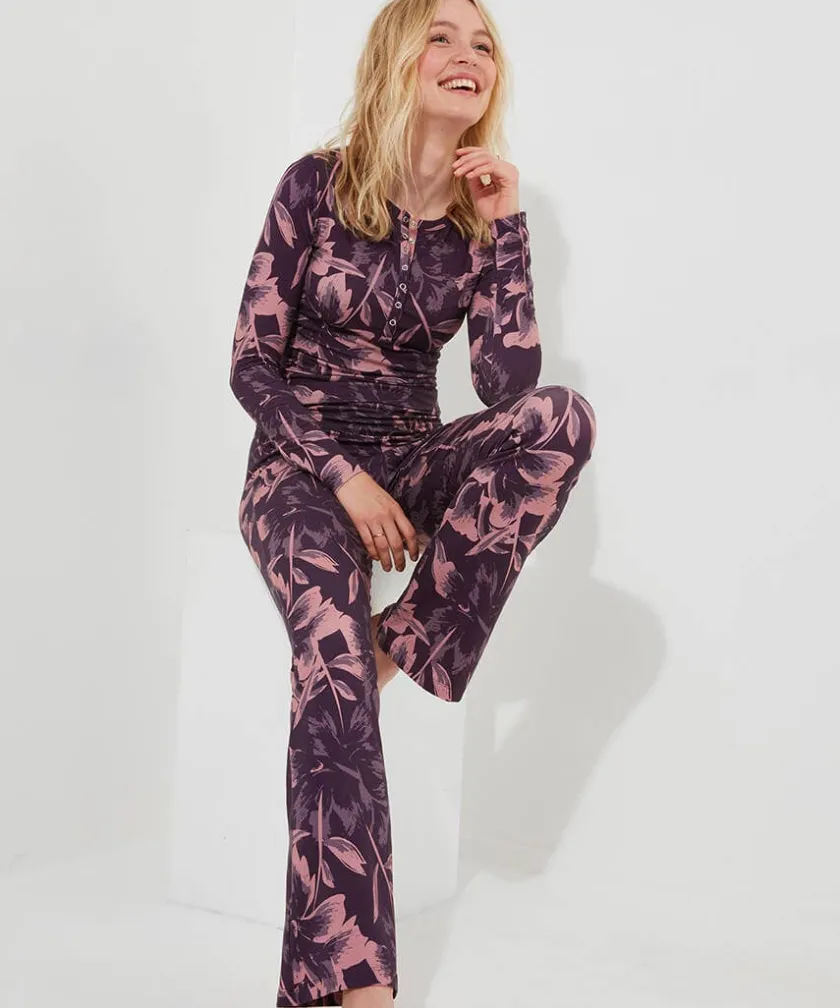 Joe Browns Sloe Joes Floral Henley-Women Women's Clothing|Loungewear & Pyjamas
