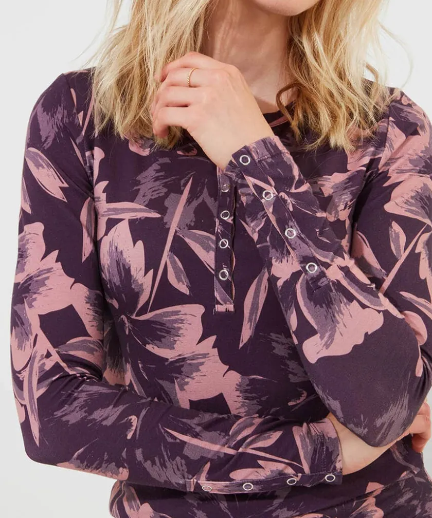 Joe Browns Sloe Joes Floral Henley-Women Women's Clothing|Loungewear & Pyjamas