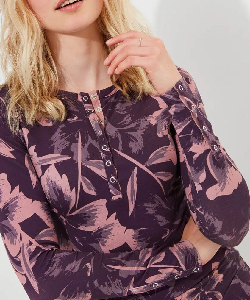 Joe Browns Sloe Joes Floral Henley-Women Women's Clothing|Loungewear & Pyjamas