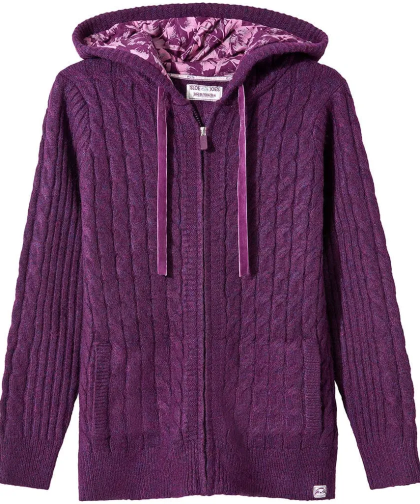 Joe Browns Sloe Joes Knitted Cable Zip Up Cardigan-Women Women's Clothing|Loungewear & Pyjamas