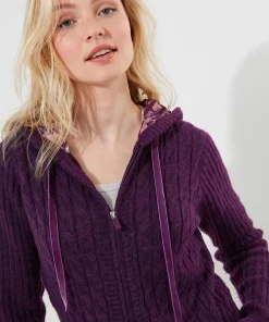 Joe Browns Sloe Joes Knitted Cable Zip Up Cardigan-Women Women's Clothing|Loungewear & Pyjamas