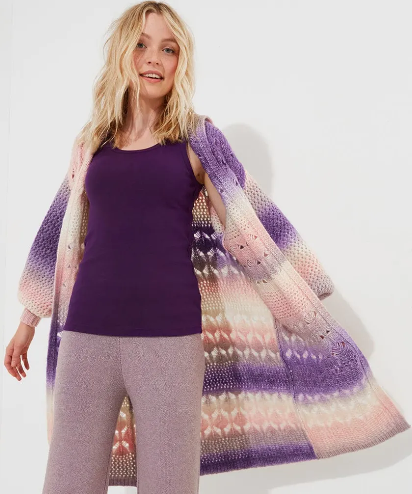 Joe Browns Sloe Joes Ombre Cosy Longline Cardigan-Women Women's Clothing|Loungewear & Pyjamas