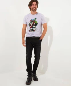 Joe Browns Snow Boarding Santa Tee- Men's Clothing|Novelty Gifts