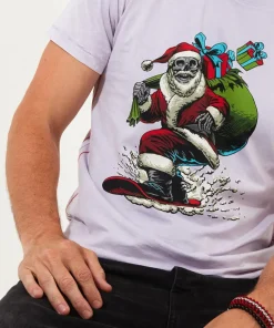 Joe Browns Snow Boarding Santa Tee- Men's Clothing|Novelty Gifts