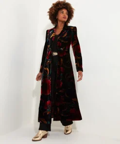 Joe Browns Statement Boutique Printed Velvet Coat-Women Women's Clothing|Boutique Collection