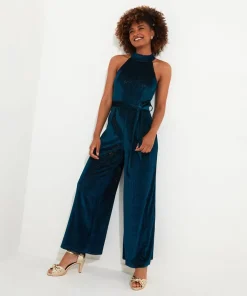 Joe Browns Statement Velour Jumpsuit-Women Women's Clothing|Jeans & Trousers