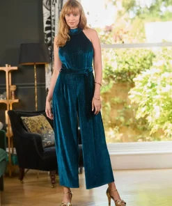 Joe Browns Statement Velour Jumpsuit-Women Women's Clothing|Jeans & Trousers