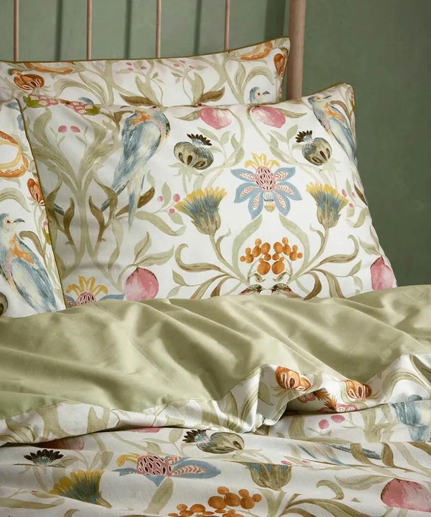 Joe Browns Song Bird 100% Cotton Sateen Duvet Set- Floral Décor|Nature Décor