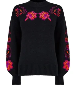 Joe Browns Stunning Florals Embroidered Jumper-Women Knitwear & Cardigans