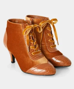 Joe Browns Sweet Song Velvet Bootees-Women Ankle Boots|Heels