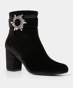 Joe Browns The Night Is Yours Velvet Boots-Women Matching Shoes & Bags|Ankle Boots