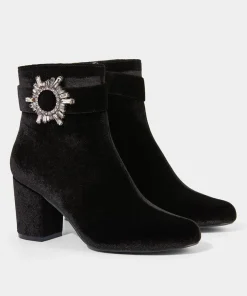 Joe Browns The Night Is Yours Velvet Boots-Women Matching Shoes & Bags|Ankle Boots