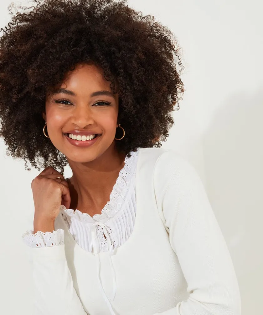 Joe Browns Trixie Collar Detail Top-Women Tops, Tunics & Blouses