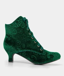 Joe Browns True Elegance Embossed Velvet Boots-Women Ankle Boots|Boots