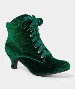 Joe Browns True Elegance Embossed Velvet Boots-Women Ankle Boots|Boots