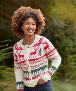 Joe Browns Winter Scenes Cardigan-Women Women's Clothing|Novelty Gifts