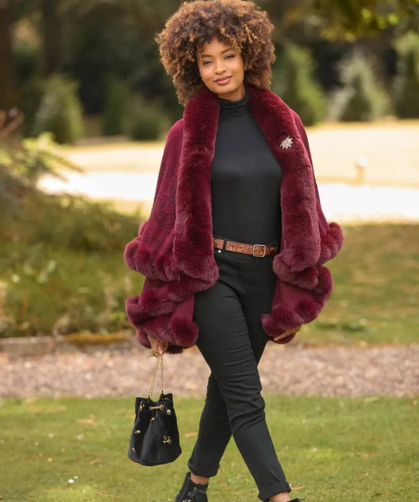 Joe Browns Wrapped In Elegance Faux Fur Wrap-Women Women's Clothing|Gifts